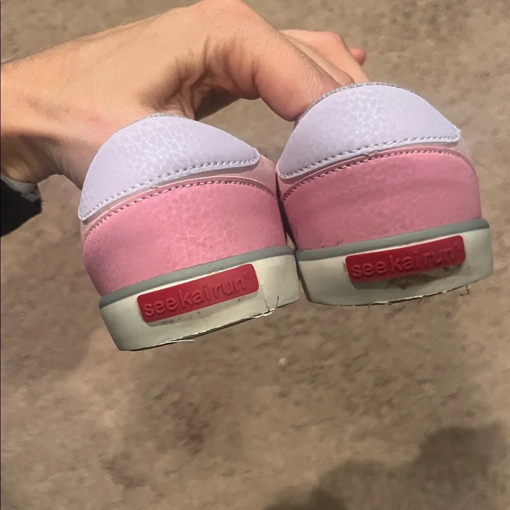 See Kai run Pink and Purple Velcro Sneakers - Picture 3 of 5